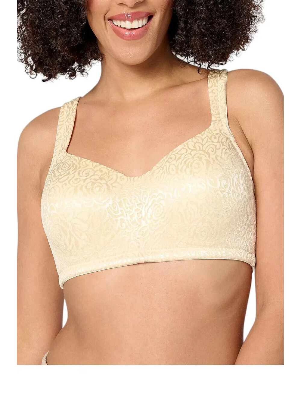 Breezies Women's Wild Rose Wirefree Contour Bra Champagne, 36 DD